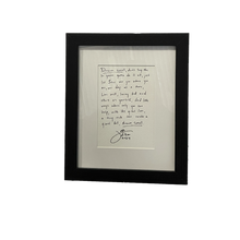 Load image into Gallery viewer, Handwritten/Framed Lyrics